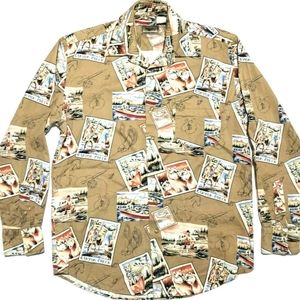 Roper Mens M Long Sleeve Pearl Snap Western Shirt